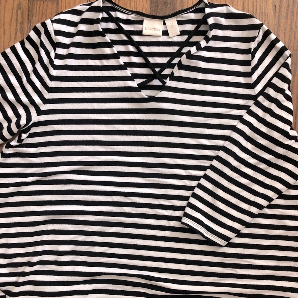 Chico’s -3/4 sleeve - fancy neck line -2
